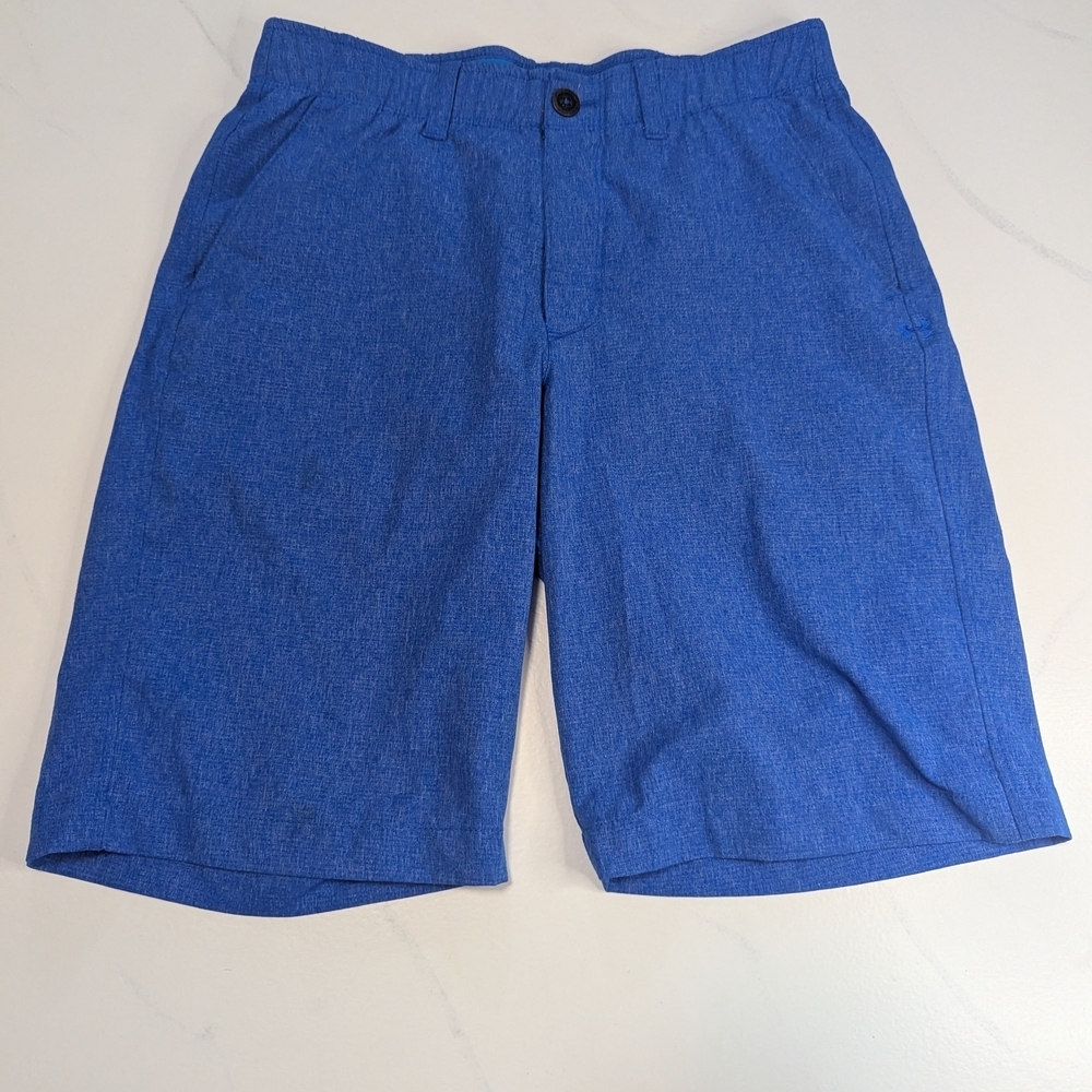 Under Armour Mens Match Play Vented Golf Shorts 30 Blue Elastic Waist‎ Heatgear